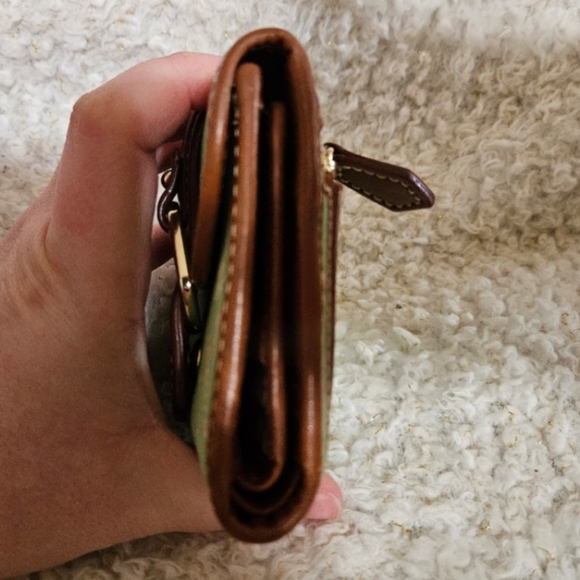 Dooney & Bourke Vintage Monogram Double Snap Wallet with Coin Zip. Rare - Picture 7 of 15